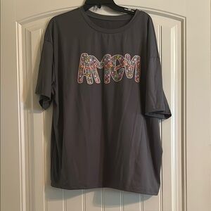 Cute “Amen” Gray T-Shirt with Colorful floral Graphic
